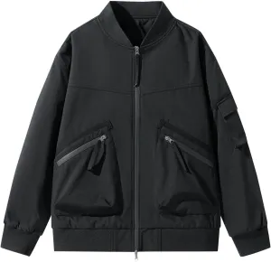 Men's Fashion Casual Solid Color Buttons Pockets Long Sleeve Hoodless Cotton Outwear Coat 2024 Big and Tall Men
