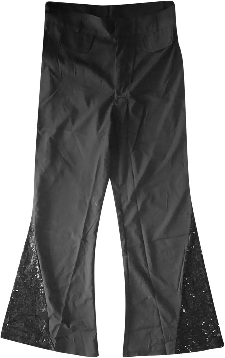 Men's Flare Trousers Flash Drill Color Blocks Elastic Waist Fashion Leisure Style Elasticity Comfy Fashion Pants