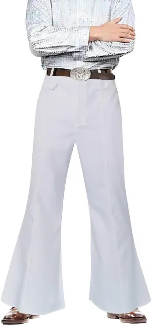 Men's Flare Trousers Wide Leg Elastic Waist Breathable Soft Fit Sport Clothes Comfy Fashion Trendy Pants