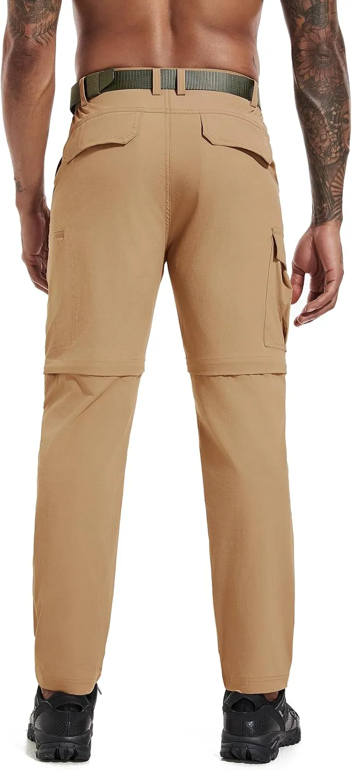 Mens Hiking Convertible Pants Zip Off Quick Dry Lightweight Fishing Safari Travel Camping Outdoor Cargo Pants