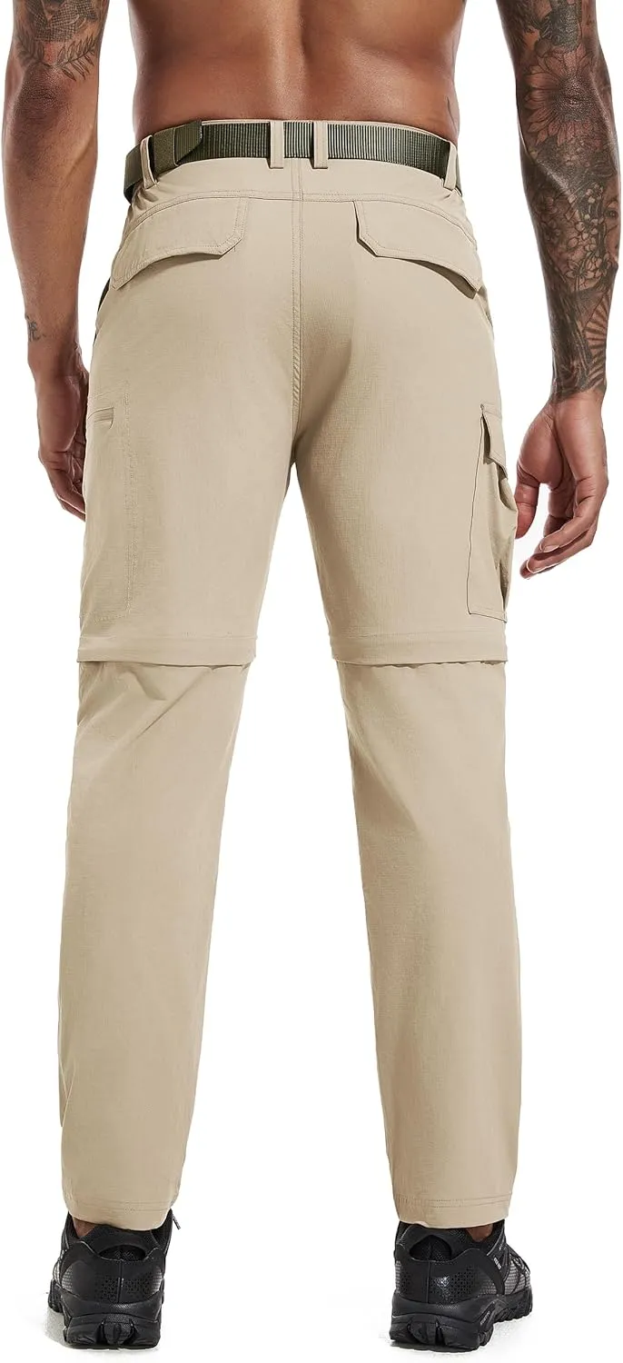 Mens Hiking Convertible Pants Zip Off Quick Dry Lightweight Fishing Safari Travel Camping Outdoor Cargo Pants