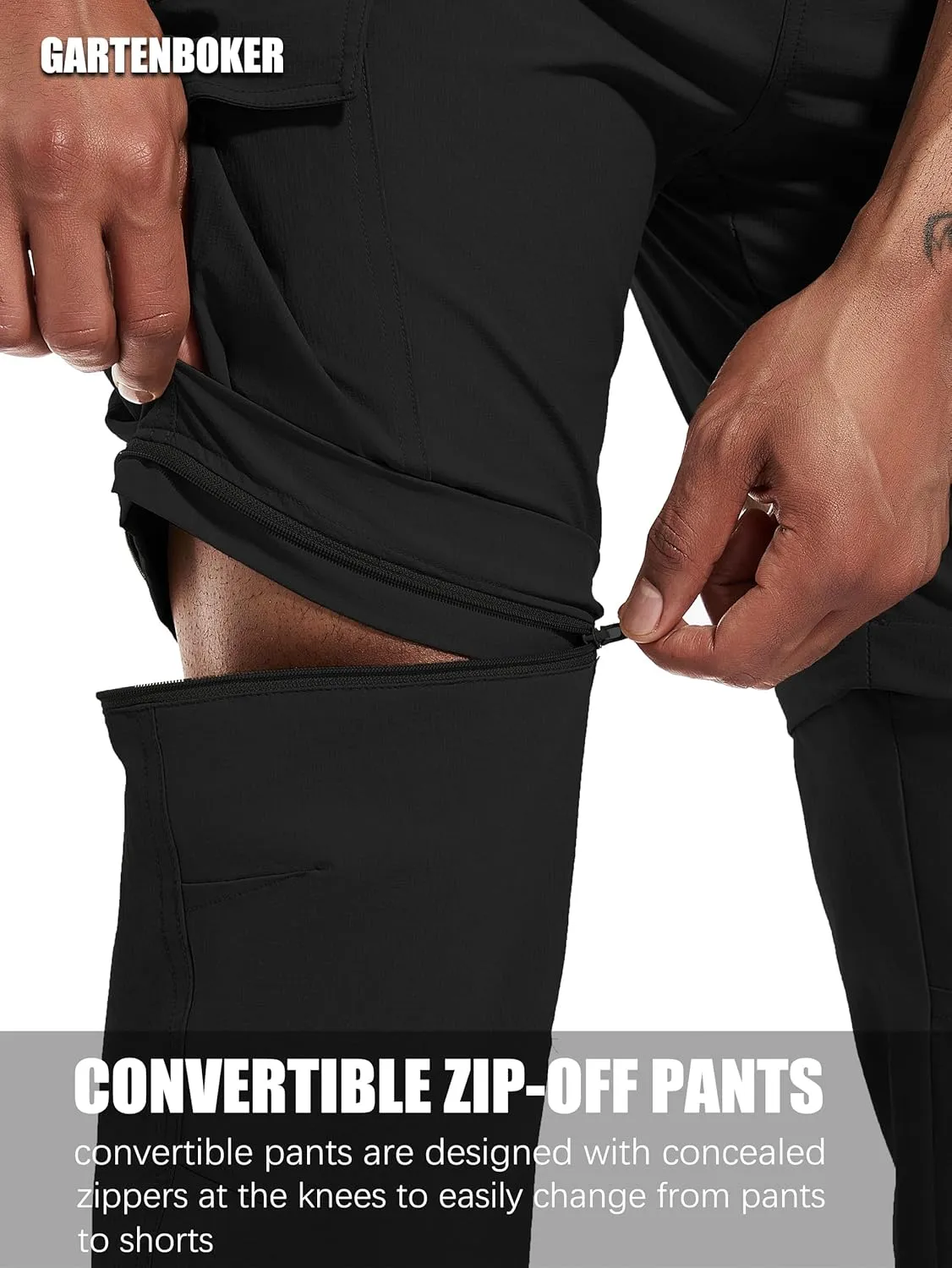 Mens Hiking Convertible Pants Zip Off Quick Dry Lightweight Fishing Safari Travel Camping Outdoor Cargo Pants