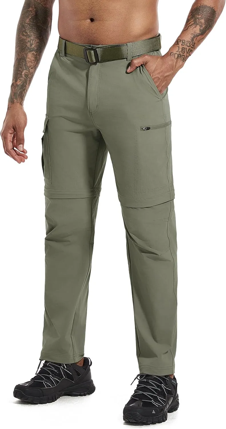Mens Hiking Convertible Pants Zip Off Quick Dry Lightweight Fishing Safari Travel Camping Outdoor Cargo Pants