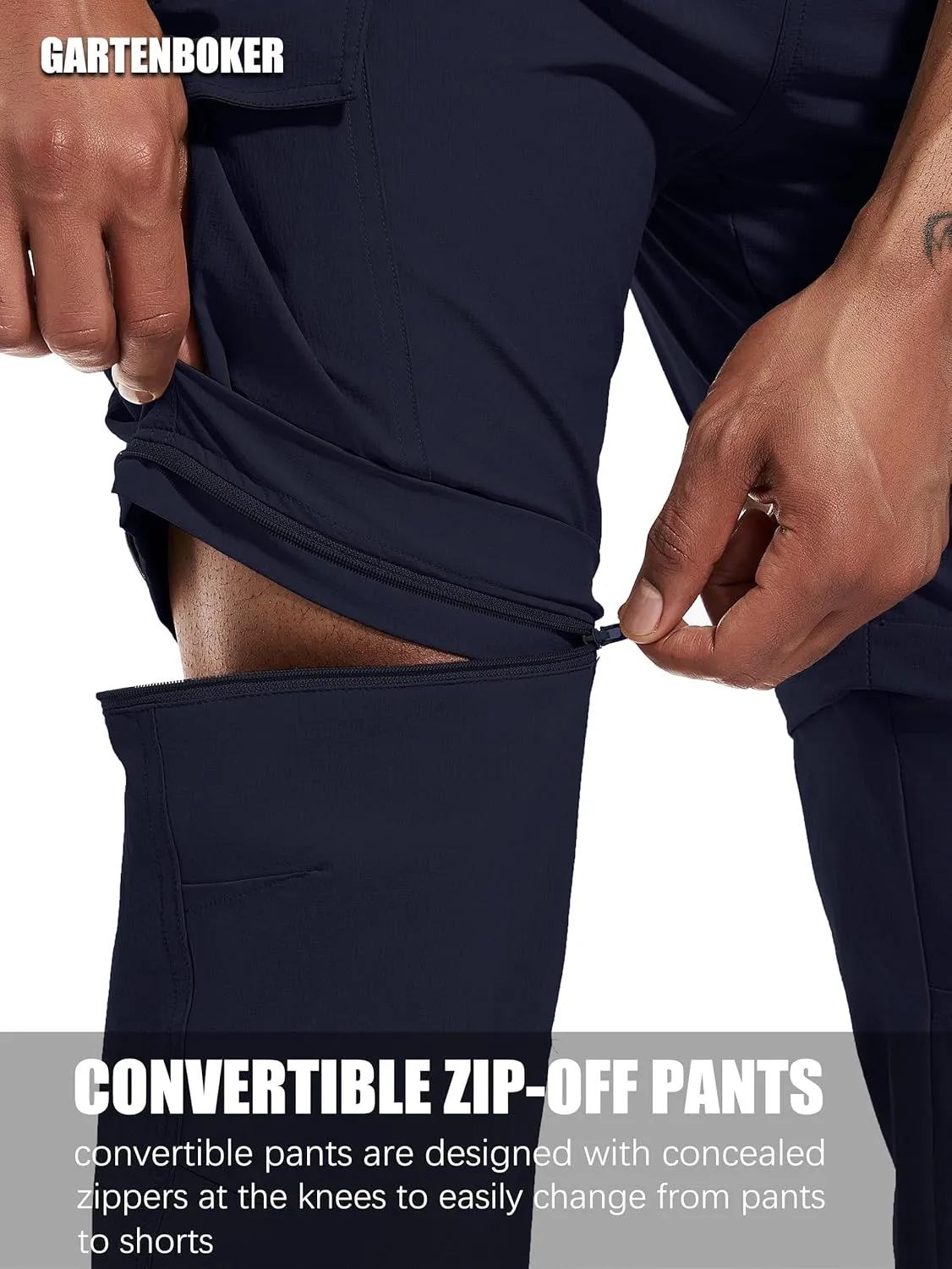 Mens Hiking Convertible Pants Zip Off Quick Dry Lightweight Fishing Safari Travel Camping Outdoor Cargo Pants