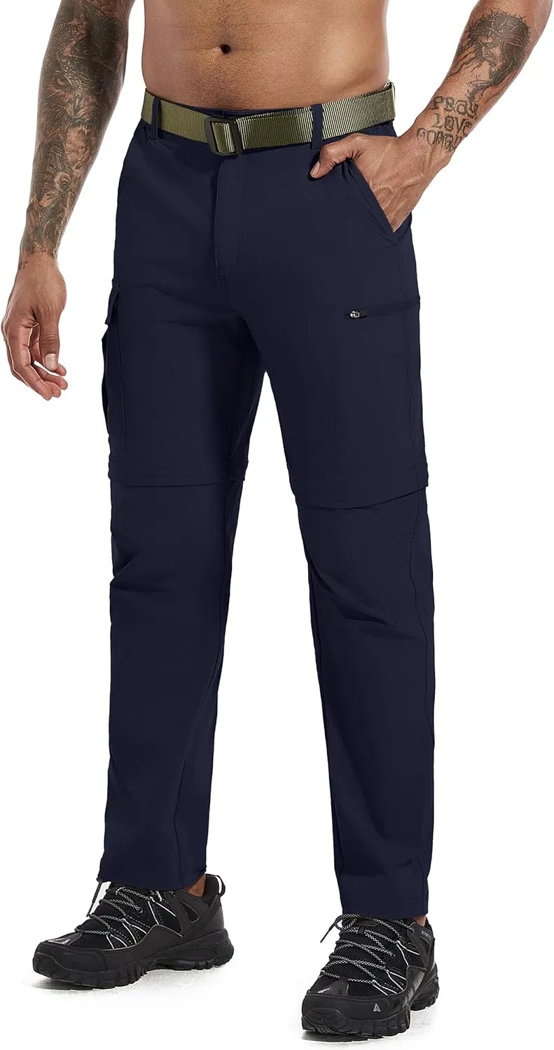 Mens Hiking Convertible Pants Zip Off Quick Dry Lightweight Fishing Safari Travel Camping Outdoor Cargo Pants