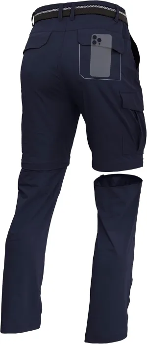 Mens Hiking Convertible Pants Zip Off Quick Dry Lightweight Fishing Safari Travel Camping Outdoor Cargo Pants