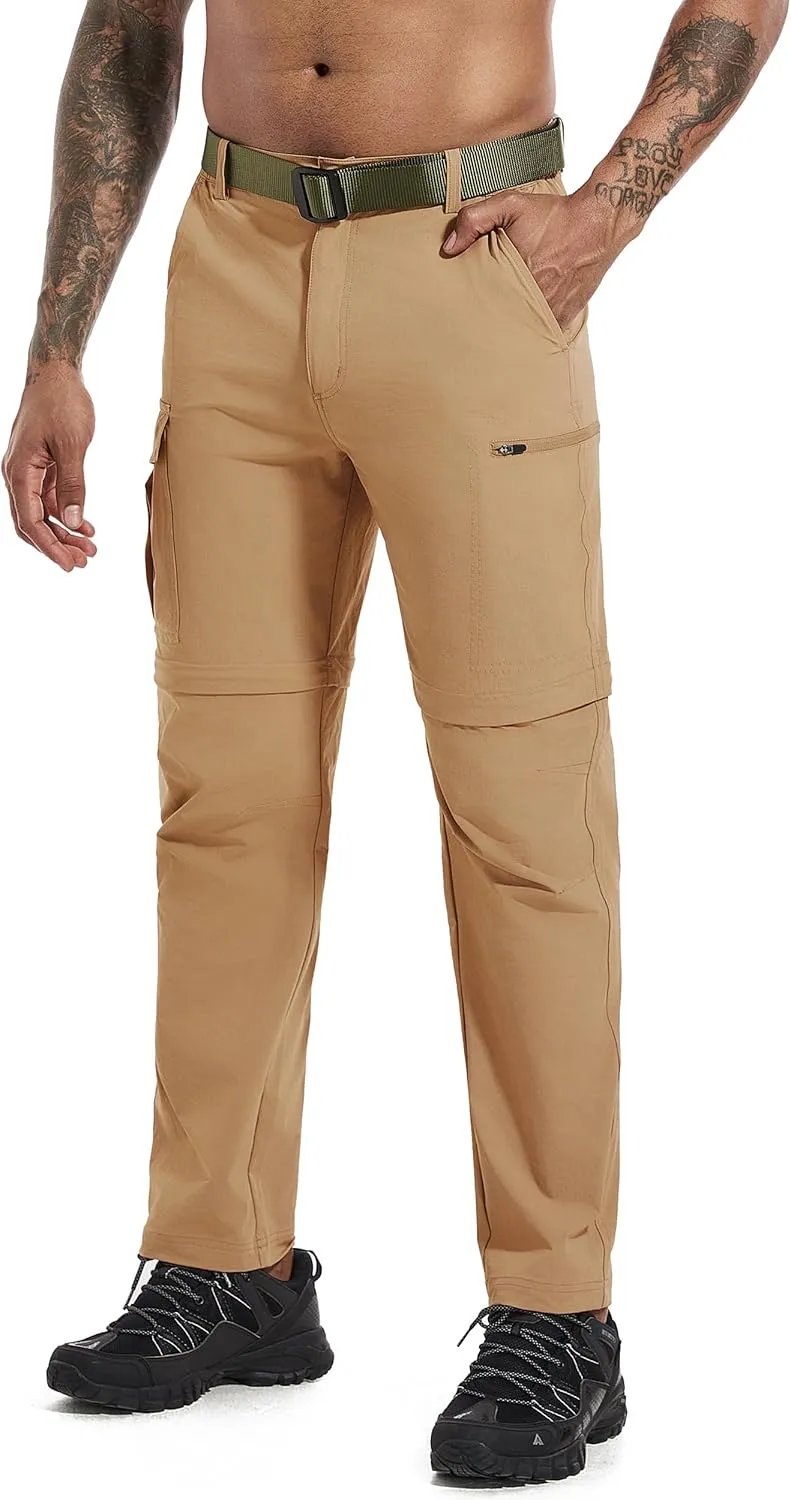 Mens Hiking Convertible Pants Zip Off Quick Dry Lightweight Fishing Safari Travel Camping Outdoor Cargo Pants