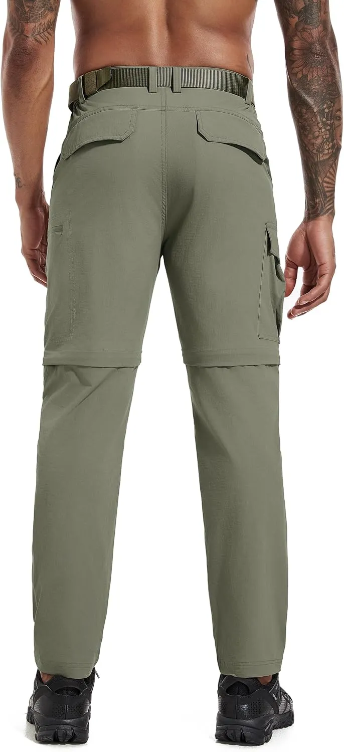 Mens Hiking Convertible Pants Zip Off Quick Dry Lightweight Fishing Safari Travel Camping Outdoor Cargo Pants