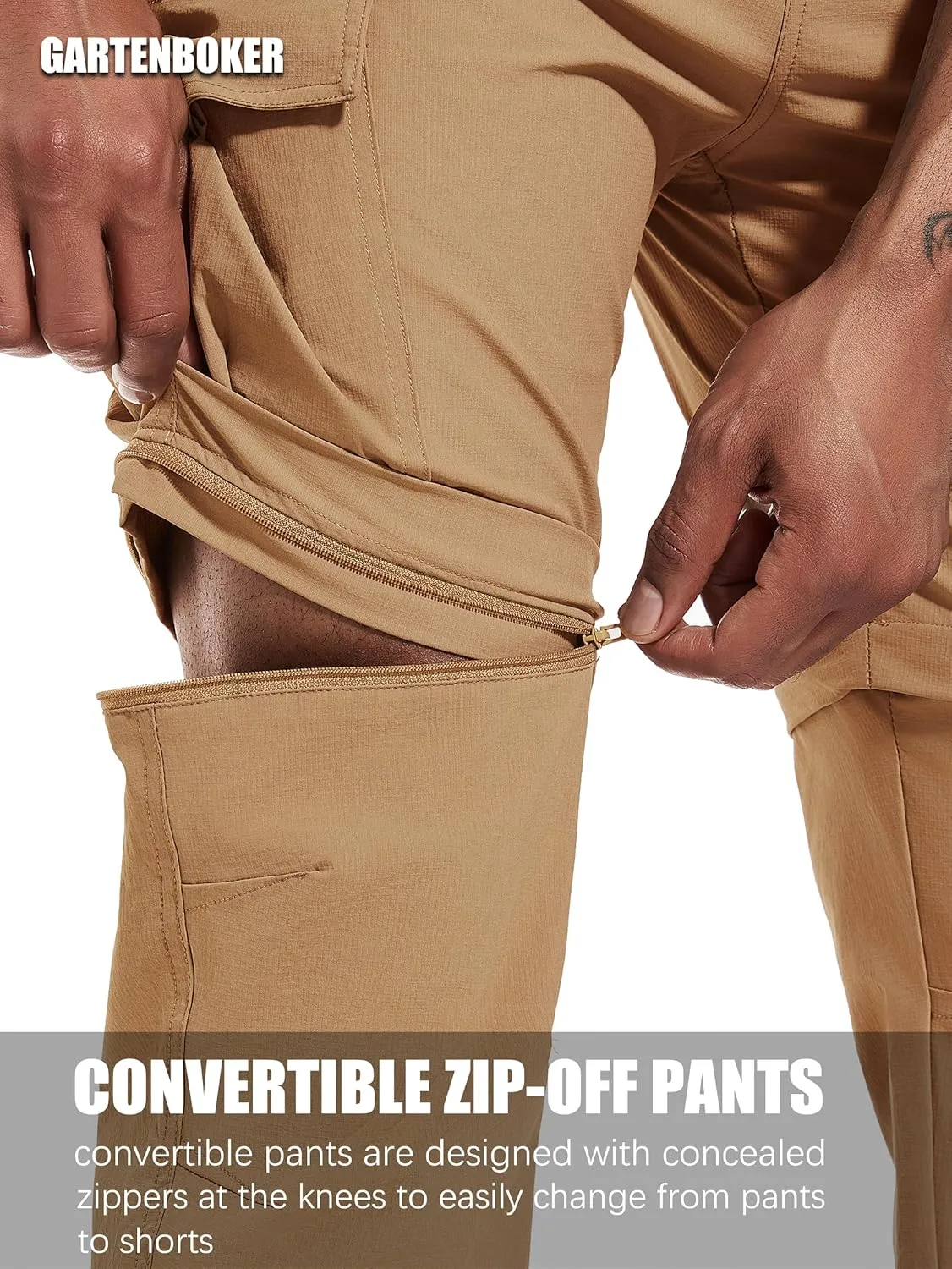 Mens Hiking Convertible Pants Zip Off Quick Dry Lightweight Fishing Safari Travel Camping Outdoor Cargo Pants
