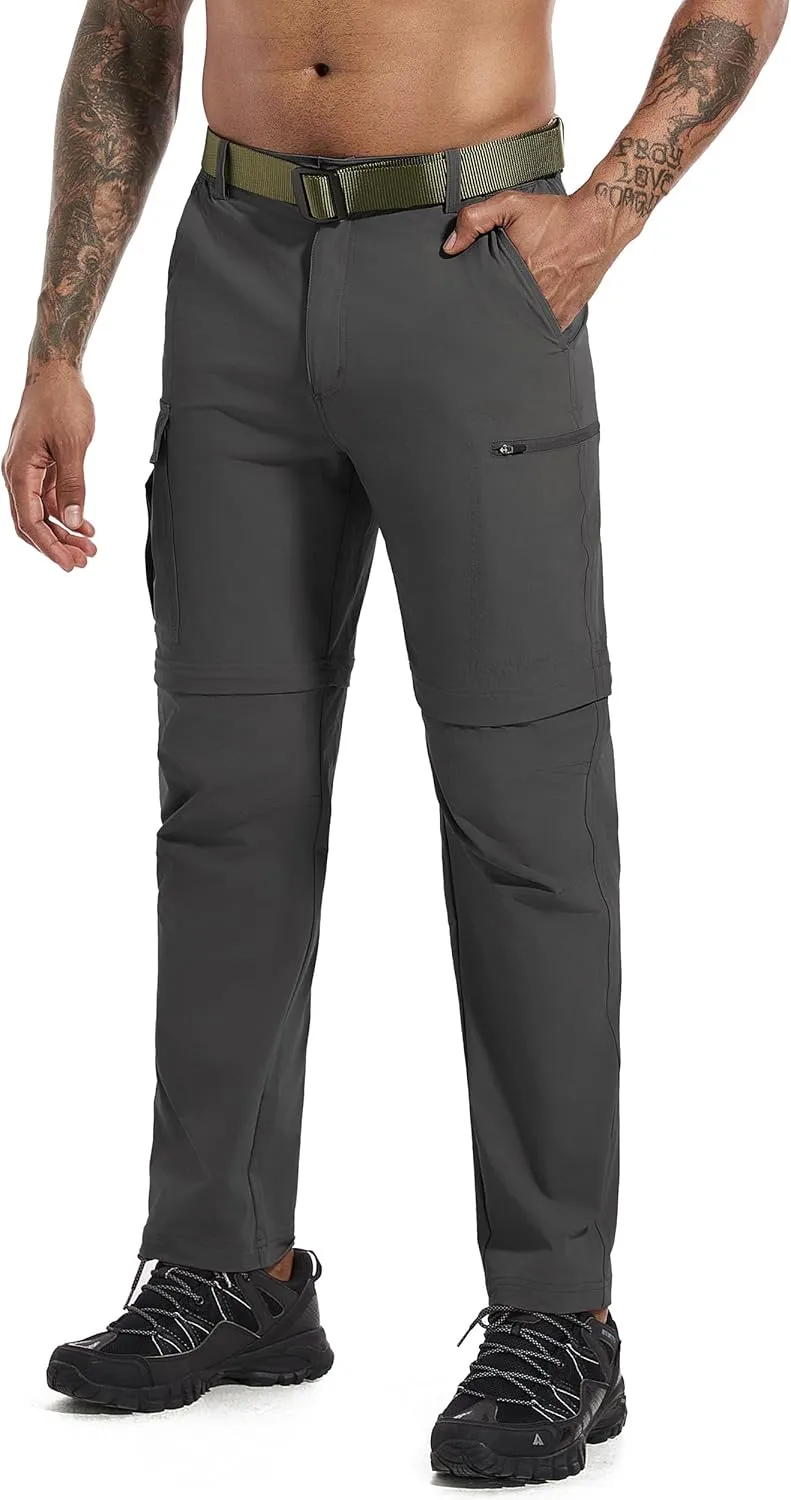 Mens Hiking Convertible Pants Zip Off Quick Dry Lightweight Fishing Safari Travel Camping Outdoor Cargo Pants