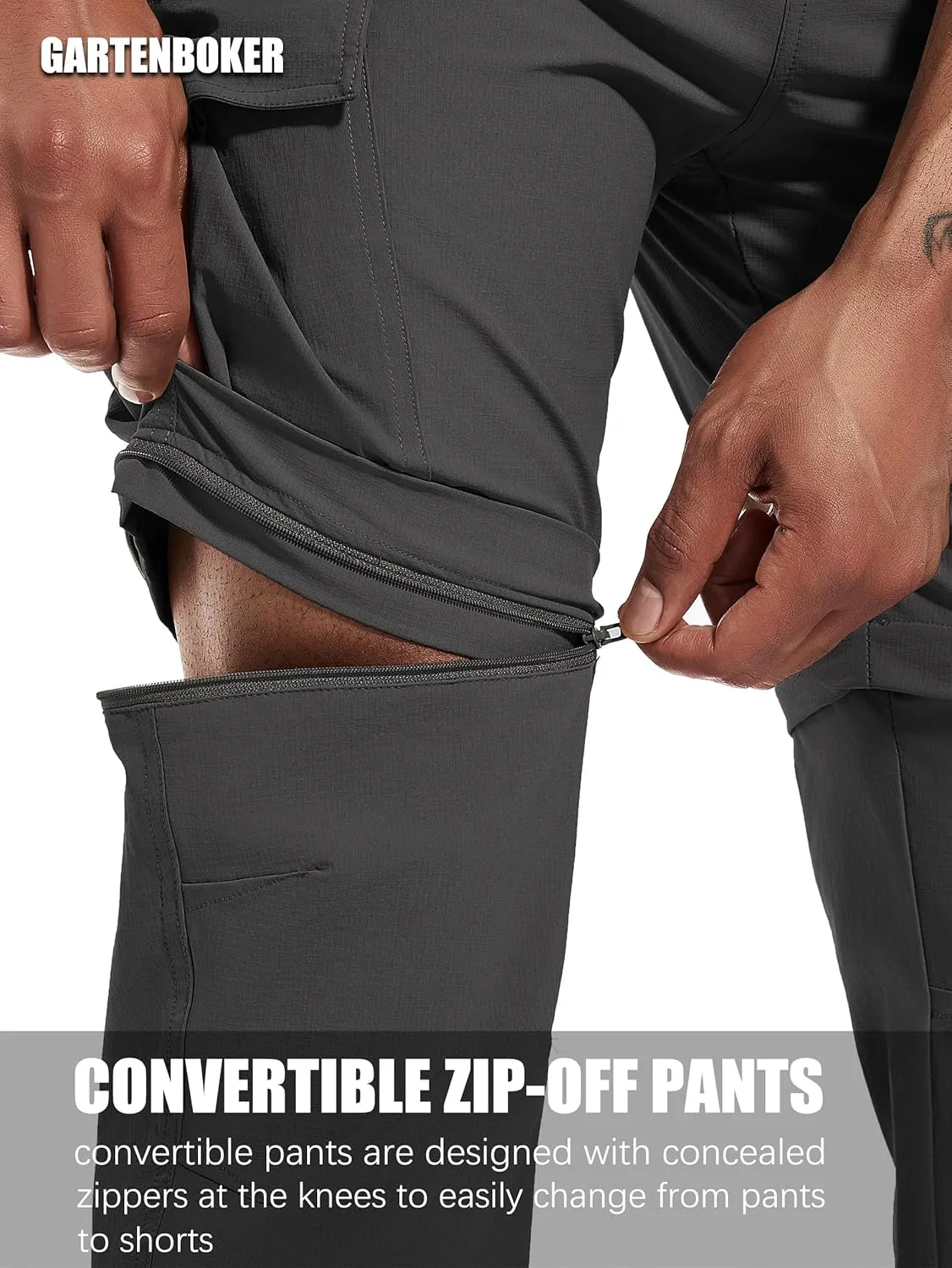 Mens Hiking Convertible Pants Zip Off Quick Dry Lightweight Fishing Safari Travel Camping Outdoor Cargo Pants