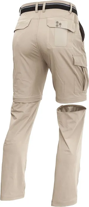 Mens Hiking Convertible Pants Zip Off Quick Dry Lightweight Fishing Safari Travel Camping Outdoor Cargo Pants