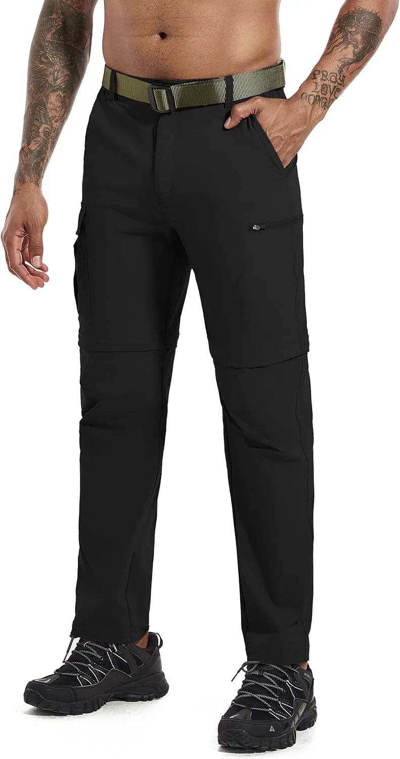 Mens Hiking Convertible Pants Zip Off Quick Dry Lightweight Fishing Safari Travel Camping Outdoor Cargo Pants