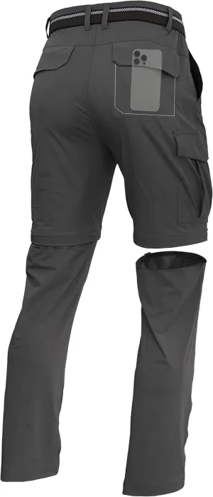 Mens Hiking Convertible Pants Zip Off Quick Dry Lightweight Fishing Safari Travel Camping Outdoor Cargo Pants