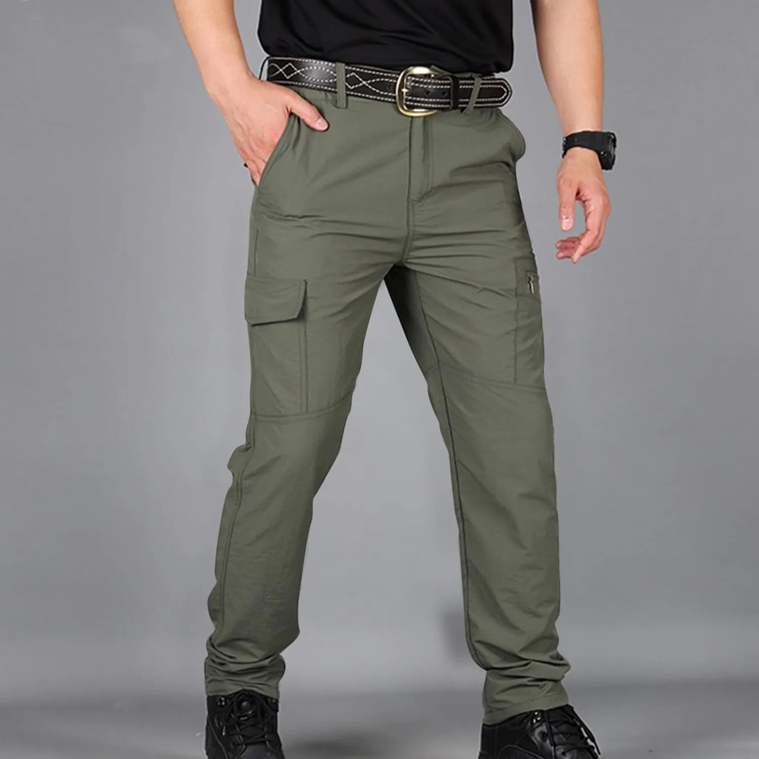 Men's Hiking Tactical Pants Lightweight Outdoor Cargo Pants Military Combat Trousers Quick Dry Sports Athletic Pants
