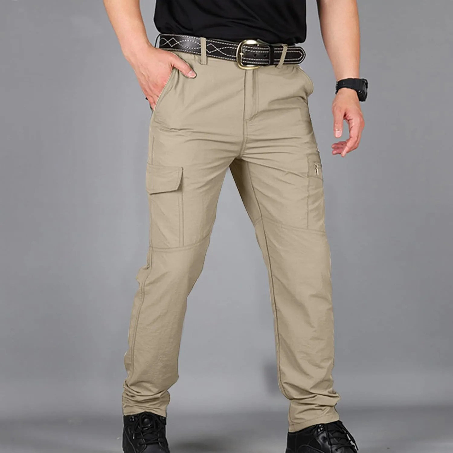 Men's Hiking Tactical Pants Lightweight Outdoor Cargo Pants Military Combat Trousers Quick Dry Sports Athletic Pants