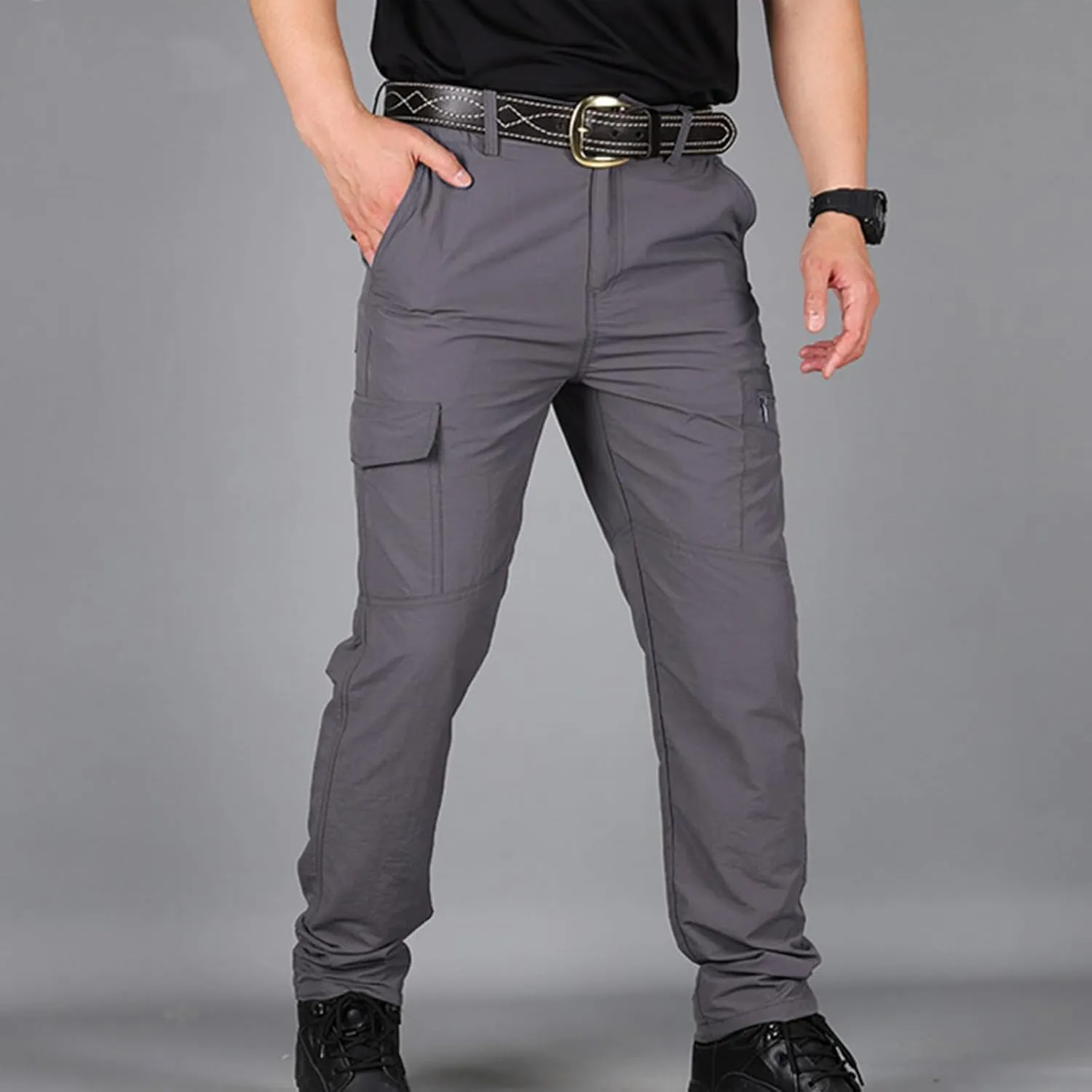 Men's Hiking Tactical Pants Lightweight Outdoor Cargo Pants Military Combat Trousers Quick Dry Sports Athletic Pants