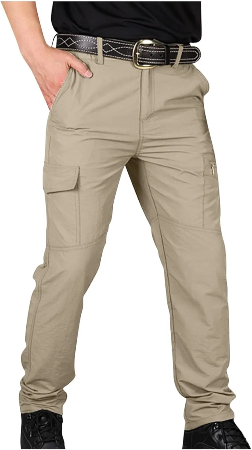 Men's Hiking Tactical Pants Lightweight Outdoor Cargo Pants Military Combat Trousers Quick Dry Sports Athletic Pants