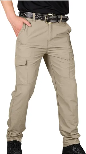 Men's Hiking Tactical Pants Lightweight Outdoor Cargo Pants Military Combat Trousers Quick Dry Sports Athletic Pants