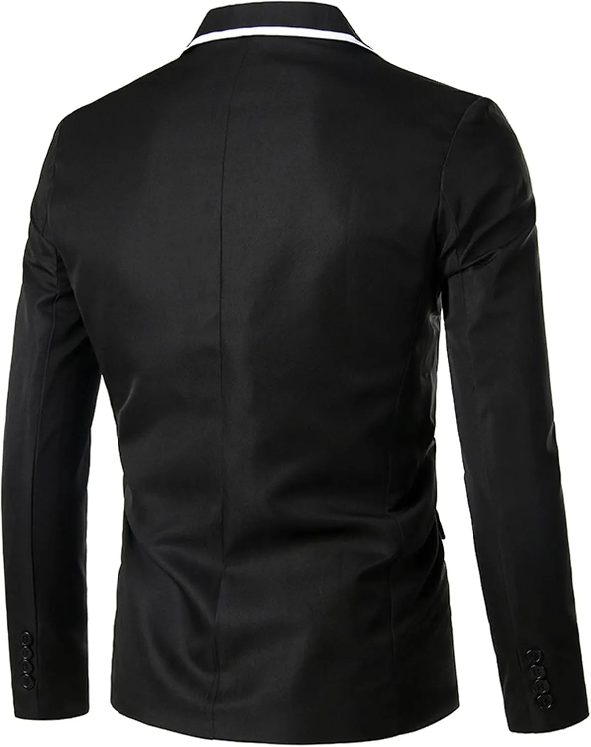 Men's Jacket Slim Fit Casual Daily Business Blazer One Button Notched Lapel Turn-Down Collar Suit Jacket Blazers