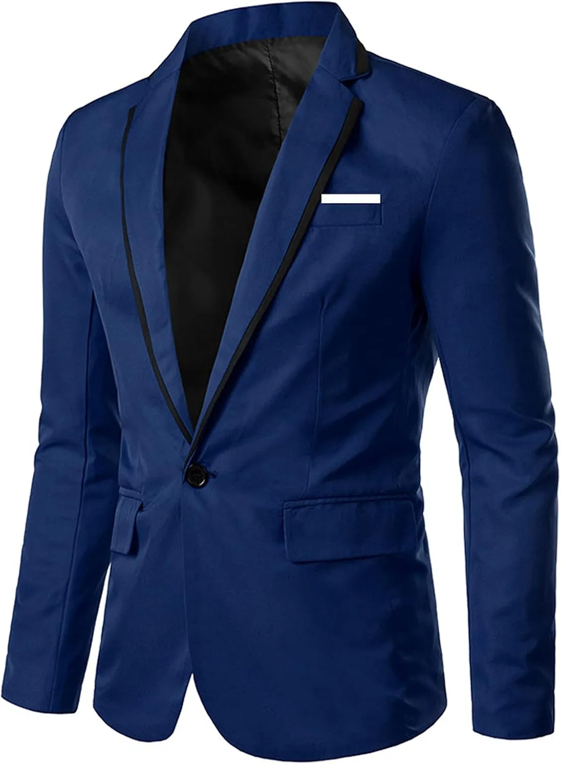 Men's Jacket Slim Fit Casual Daily Business Blazer One Button Notched Lapel Turn-Down Collar Suit Jacket Blazers