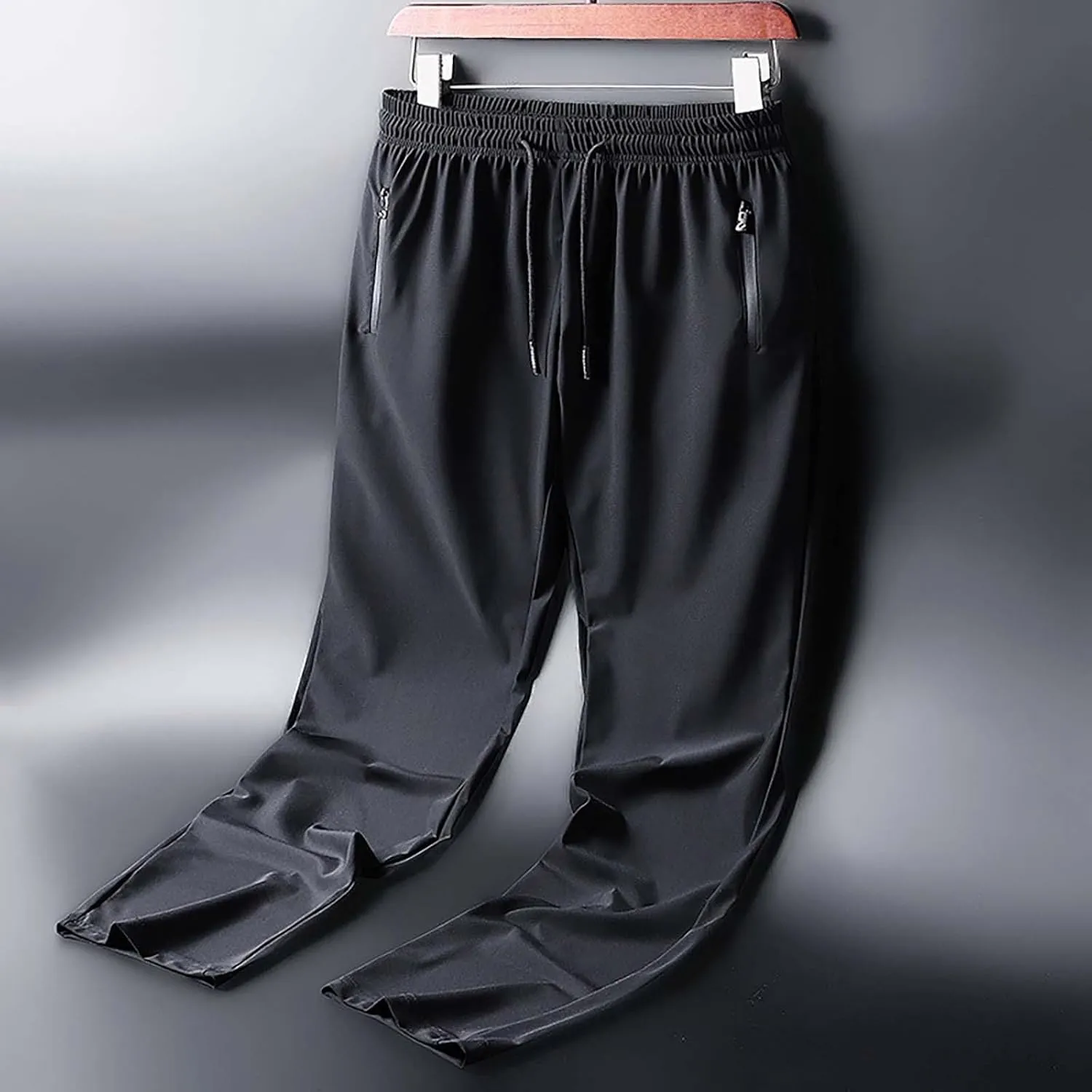 Mens Joggers with Zipper Pockets Athletic Pants Workout Trousers Outdoor Sports Running Sweatpants Gym Fall Pants