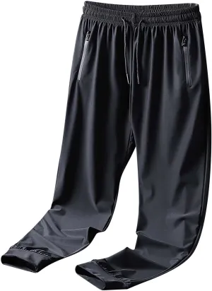 Mens Joggers with Zipper Pockets Athletic Pants Workout Trousers Outdoor Sports Running Sweatpants Gym Fall Pants