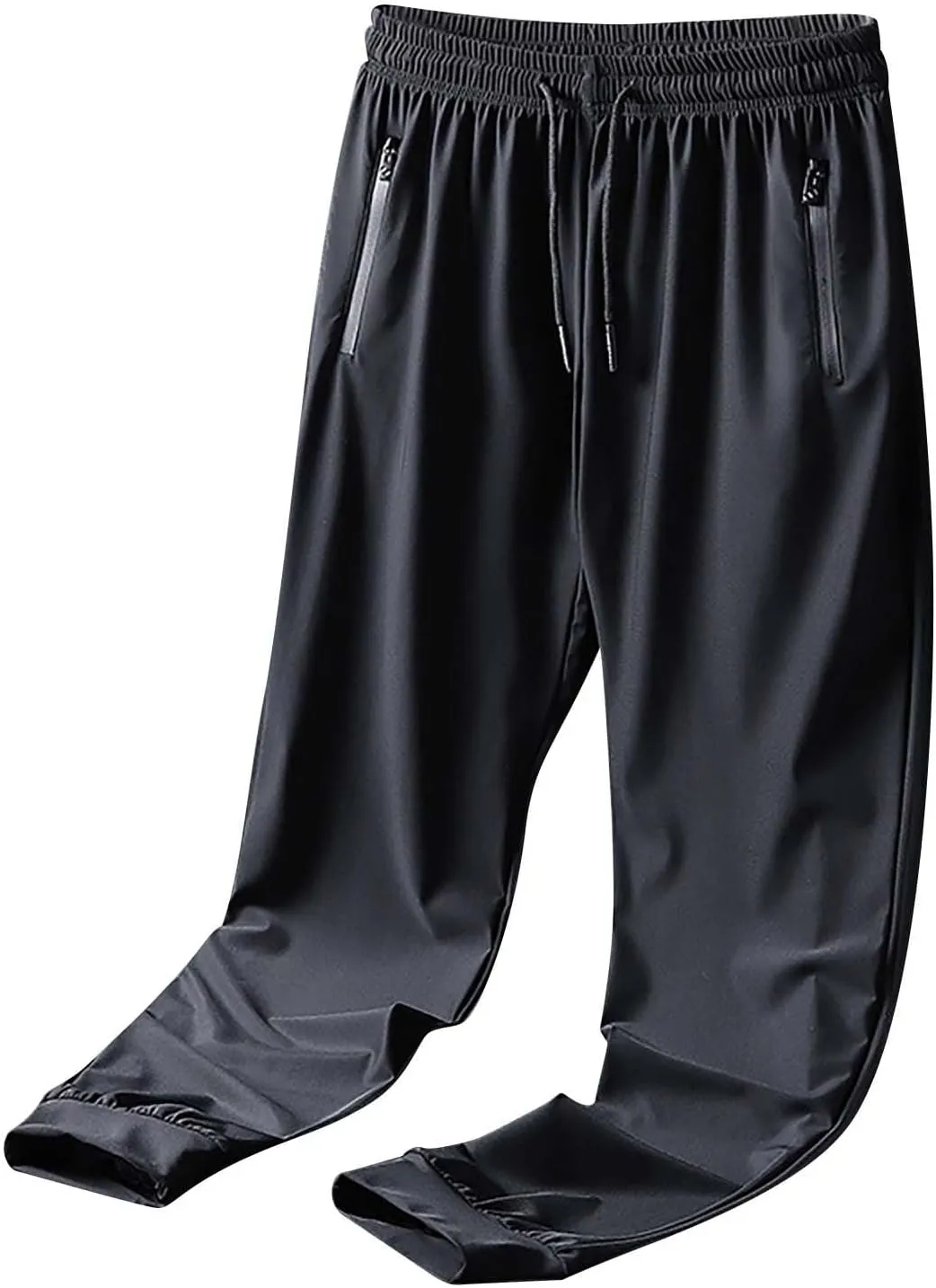 Mens Joggers with Zipper Pockets Athletic Pants Workout Trousers Outdoor Sports Running Sweatpants Gym Fall Pants