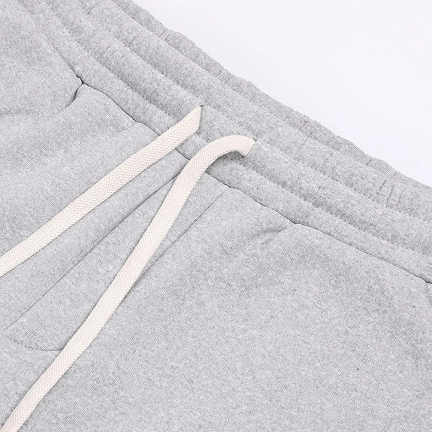 Men's Multi-Pocket Cargo Pants Drawstring Sports Jogger Elastic Waist Sweatpants Fleece Travel Trouser Comfy Pant