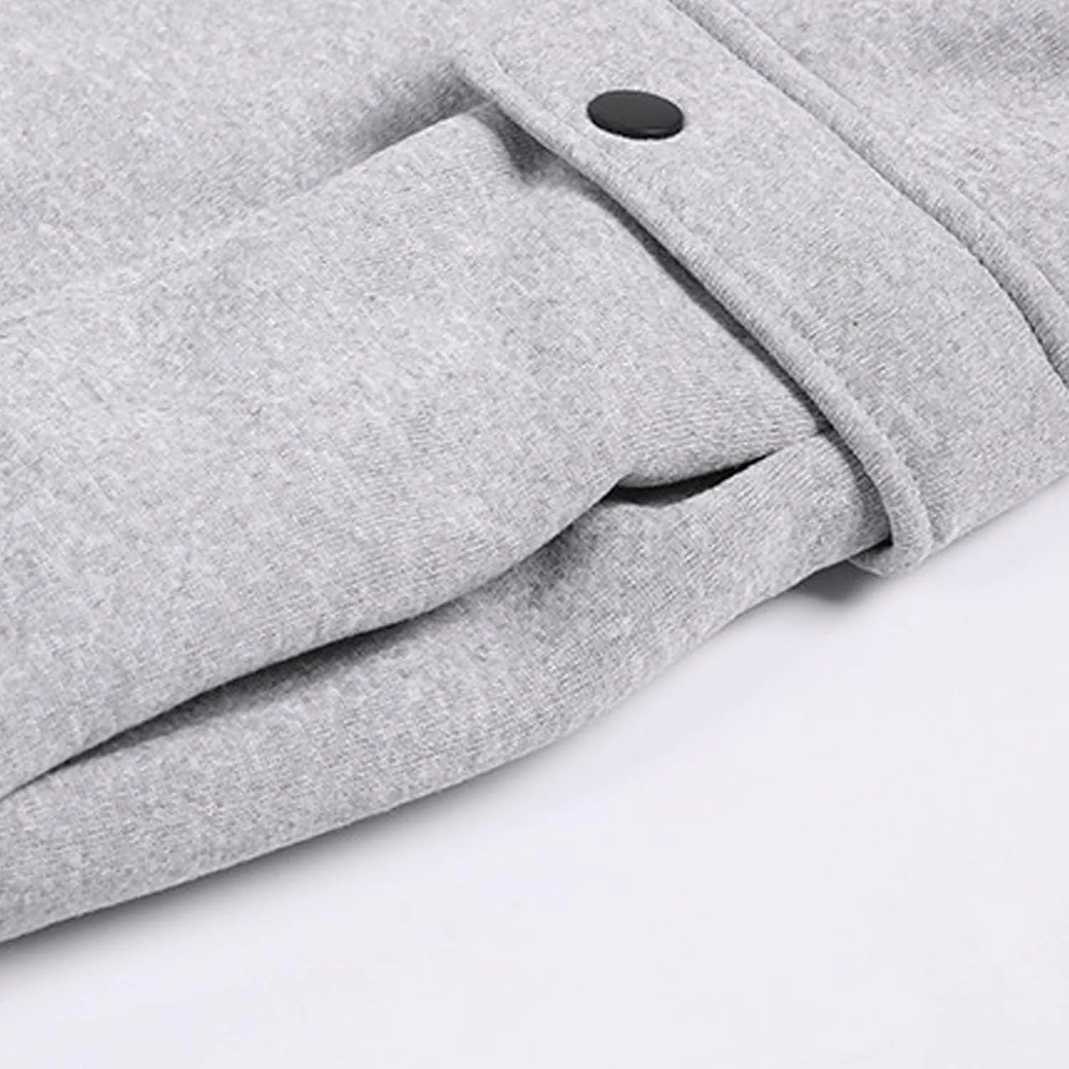 Men's Multi-Pocket Cargo Pants Drawstring Sports Jogger Elastic Waist Sweatpants Fleece Travel Trouser Comfy Pant