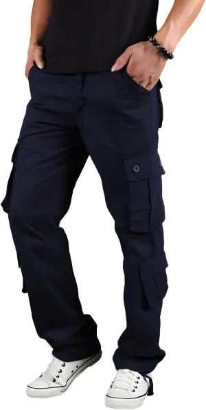 Men's Multi-Pocket Cargo Pants Outdoor Combat Tactical Trousers Casual Hiking Jogger Sweatpants