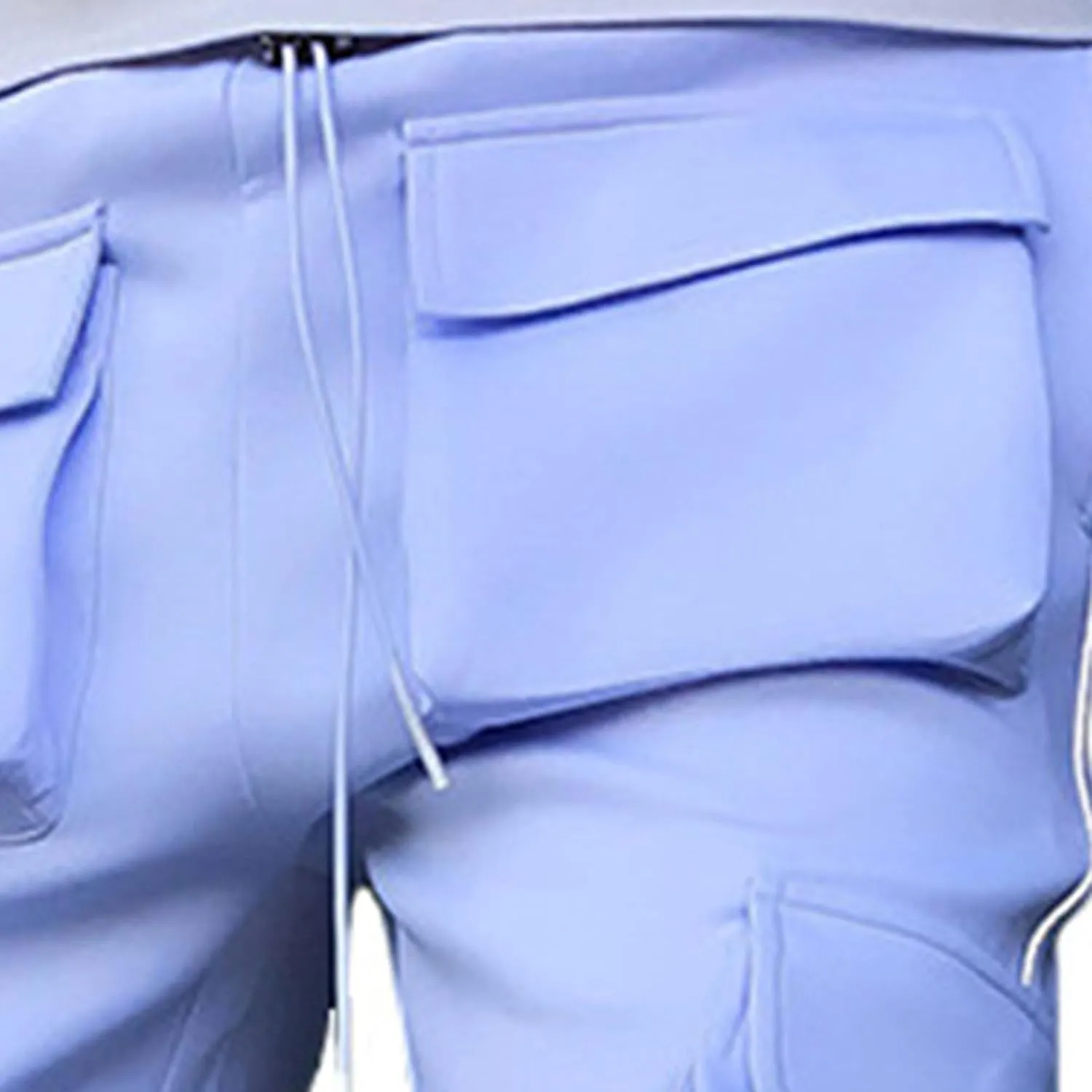 Men's Multi Pocket Cargo Pants Punk Rock Street Harem Pants Reflective Technical Hip Hop Sport Pants