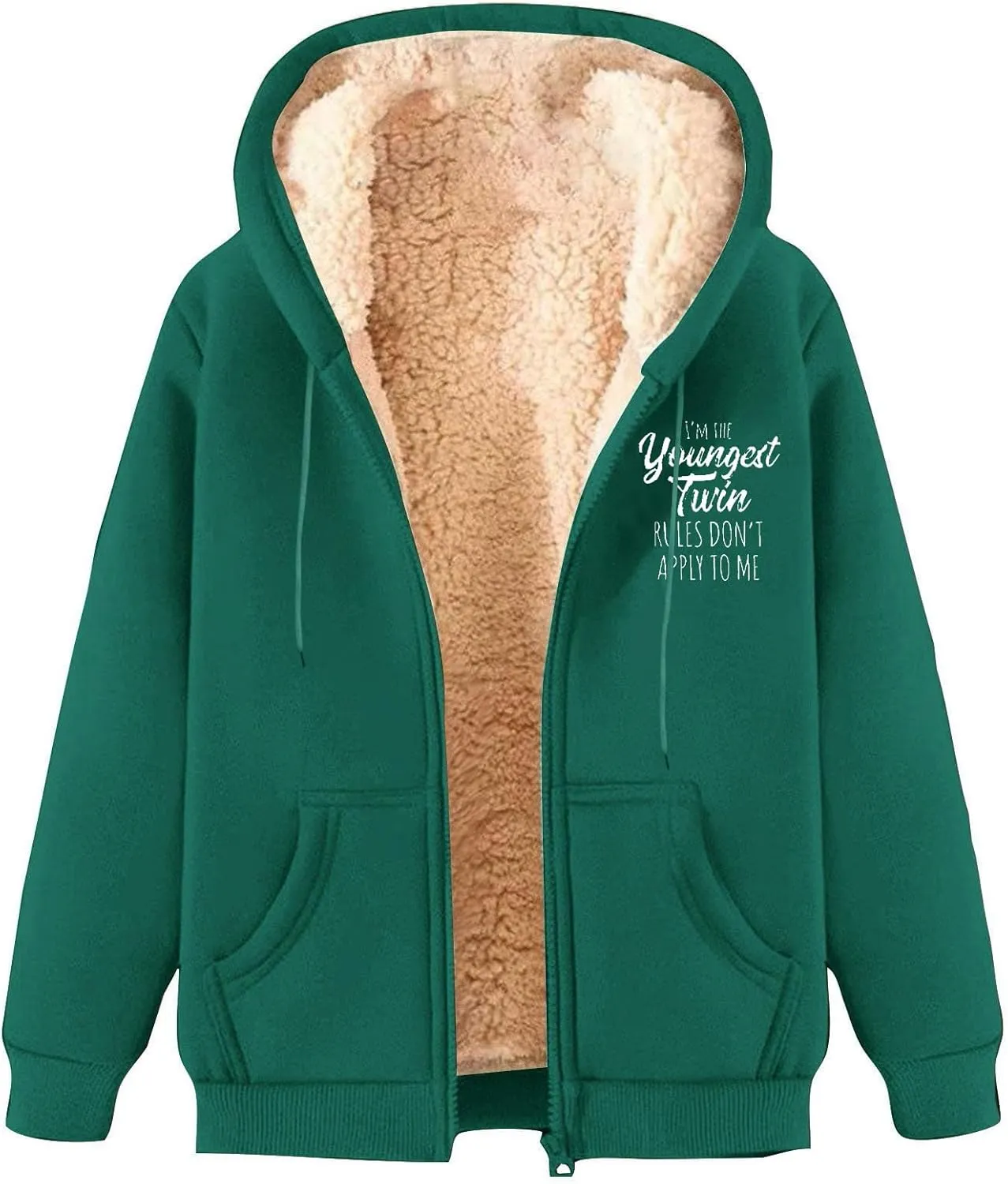 Men's New Casual Fashionable Printed Fleece Hooded Sweatshirt Jacket Coat Tops，Long Sleeve Zippr Furry Warm Comfy