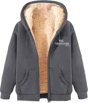 Men's New Casual Fashionable Printed Fleece Hooded Sweatshirt Jacket Coat Tops，Long Sleeve Zippr Furry Warm Comfy