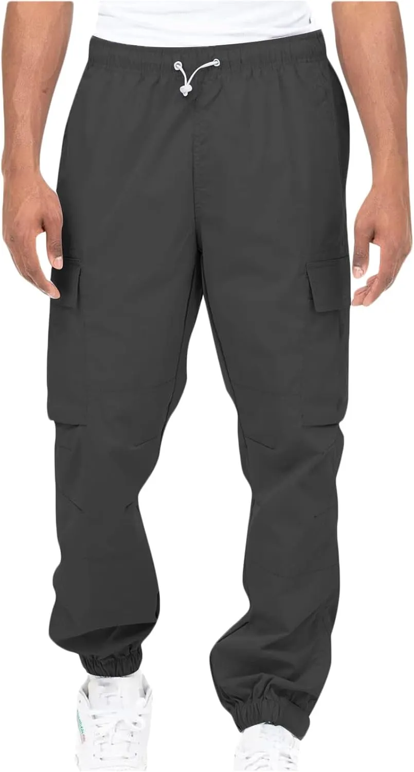 Mens Outdoor Cargo Pants Tactical Hiking Pants Baggy Workout Joggers Wide Leg Stretchy Jeans Classic Fit Trousers