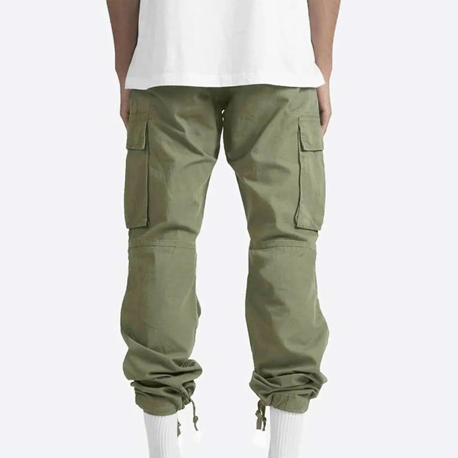 Mens Outdoor Cargo Pants Tactical Hiking Pants Baggy Workout Joggers Wide Leg Stretchy Jeans Loose Fit Trousers
