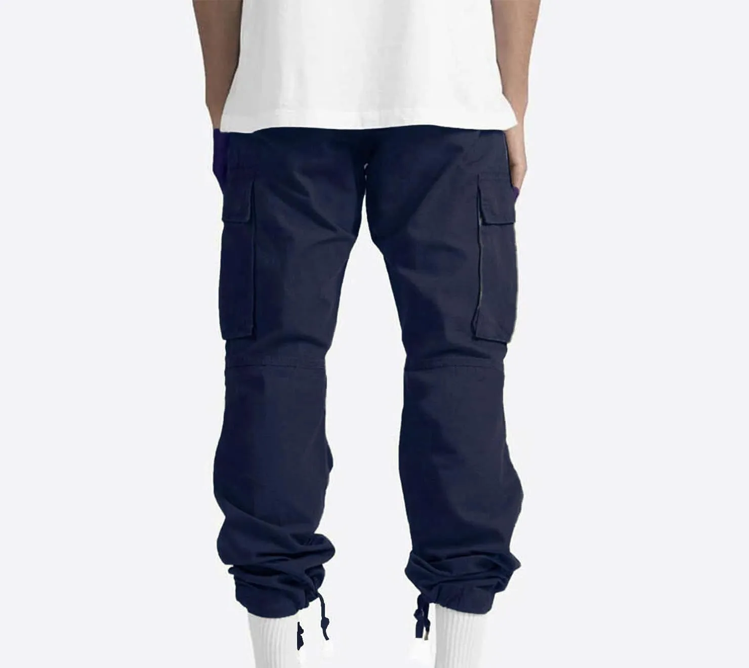 Mens Outdoor Cargo Pants Tactical Hiking Pants Baggy Workout Joggers Wide Leg Stretchy Jeans Loose Fit Trousers