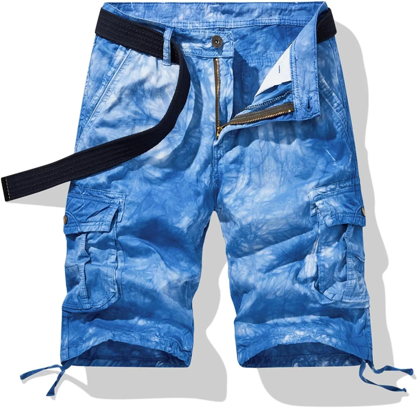 Mens Outdoor Cargo Shorts Casual Expandable Waist Lightweight Water Resistant Quick Dry Fishing Summer Hiking Shorts