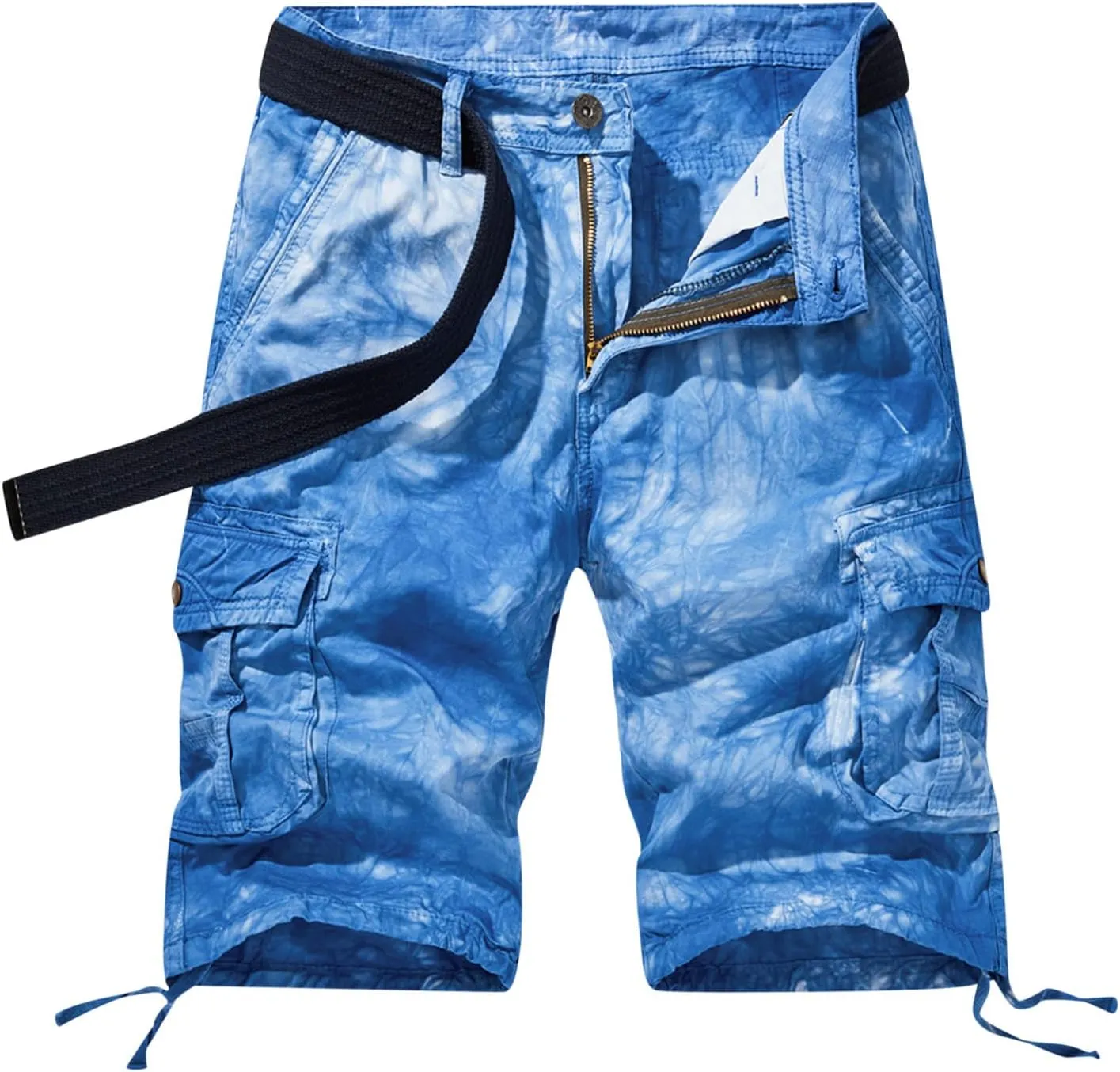 Mens Outdoor Cargo Shorts Casual Expandable Waist Lightweight Water Resistant Quick Dry Fishing Summer Hiking Shorts