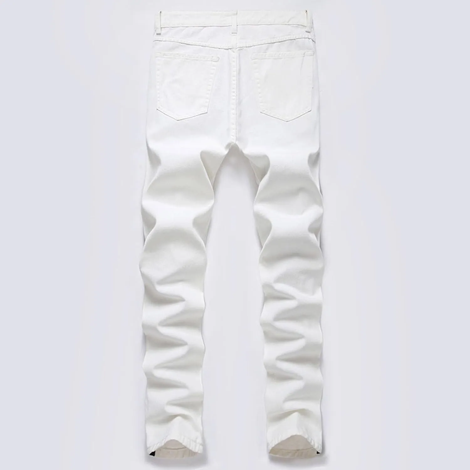 Men's Regular Fit Comfort Jean Frayed Pants Distressed Rip Trousers Straight Leg Jeans Men Mens Jeans Big and Tall