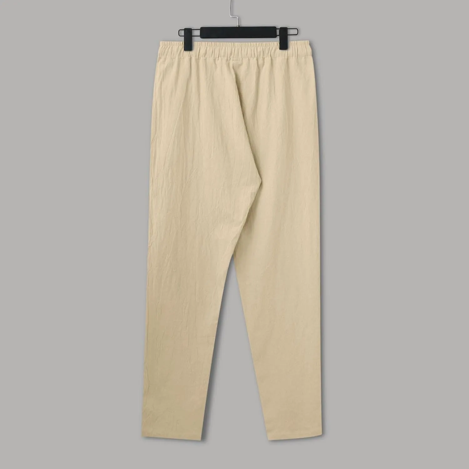 Men's Slim Leg Pants Summer Elastic Waist Fit Comfortable Leisure Style Summer Comfy Fashion Trendy Trousers