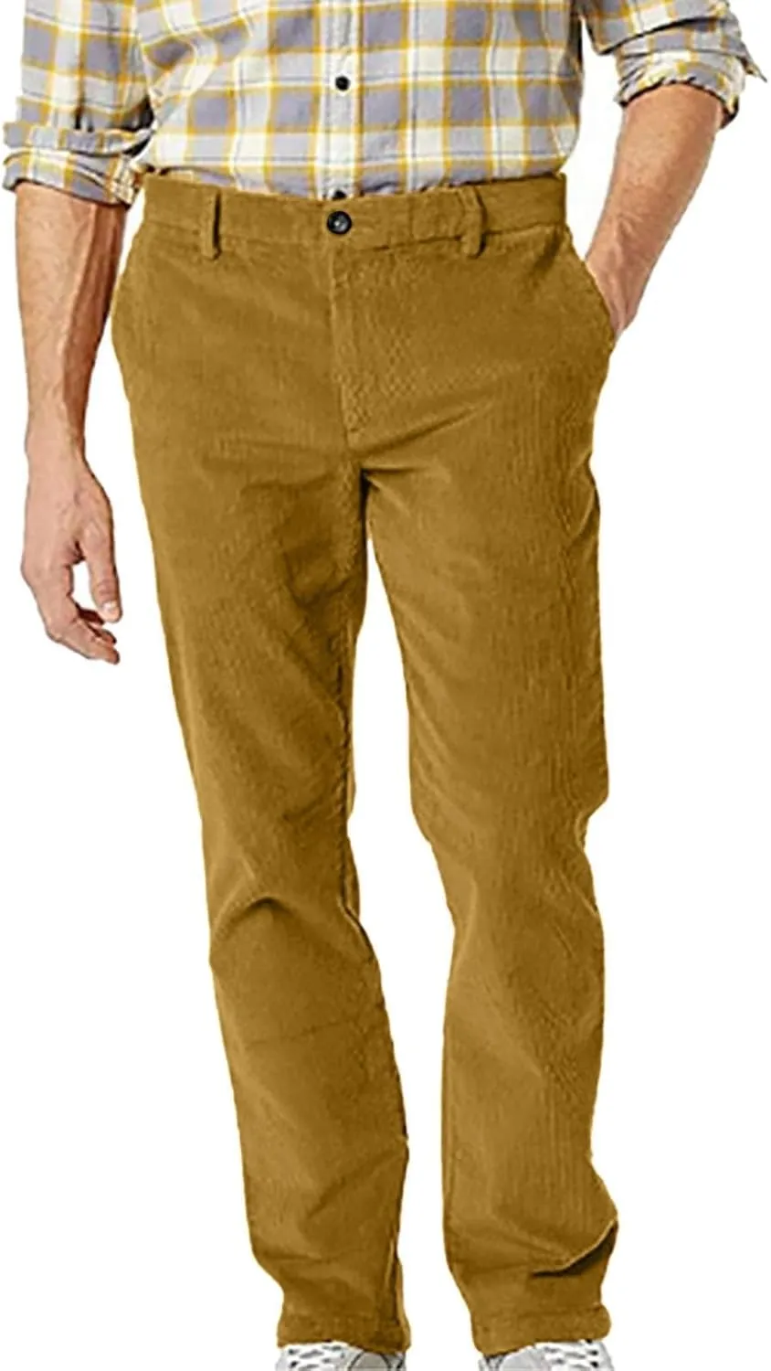 Mens Solid Color Pants for Men Simple Business Straight Suit Pants Casual Leisure Style Sport Clothes Fresh Trousers