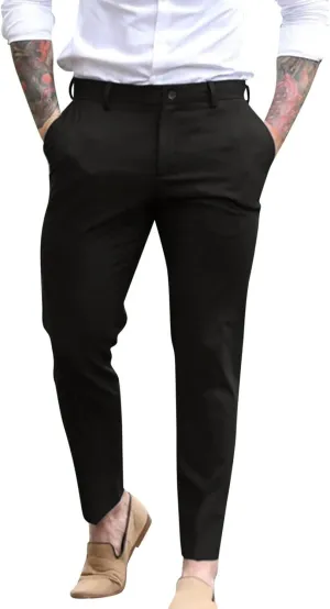 Mens Solid Color Pants for Men Simple Business Straight Suit Pants Comfortable Soft Fit Sport Clothes Cute Trousers