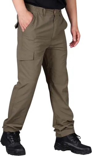 Mens Stretch Work Pants Quick-Dry Flexcamo Resistant Hiking Pants Lightweight Hunting Multi-Pocket Cargo Pants