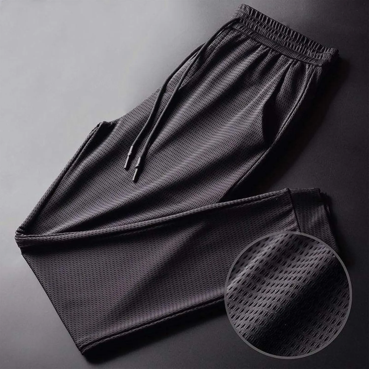Men's Sweatpants Summer Drawstring Elastic Waist Fit Pockets Breathable Athletic Summer Comfy Fashion Joggers