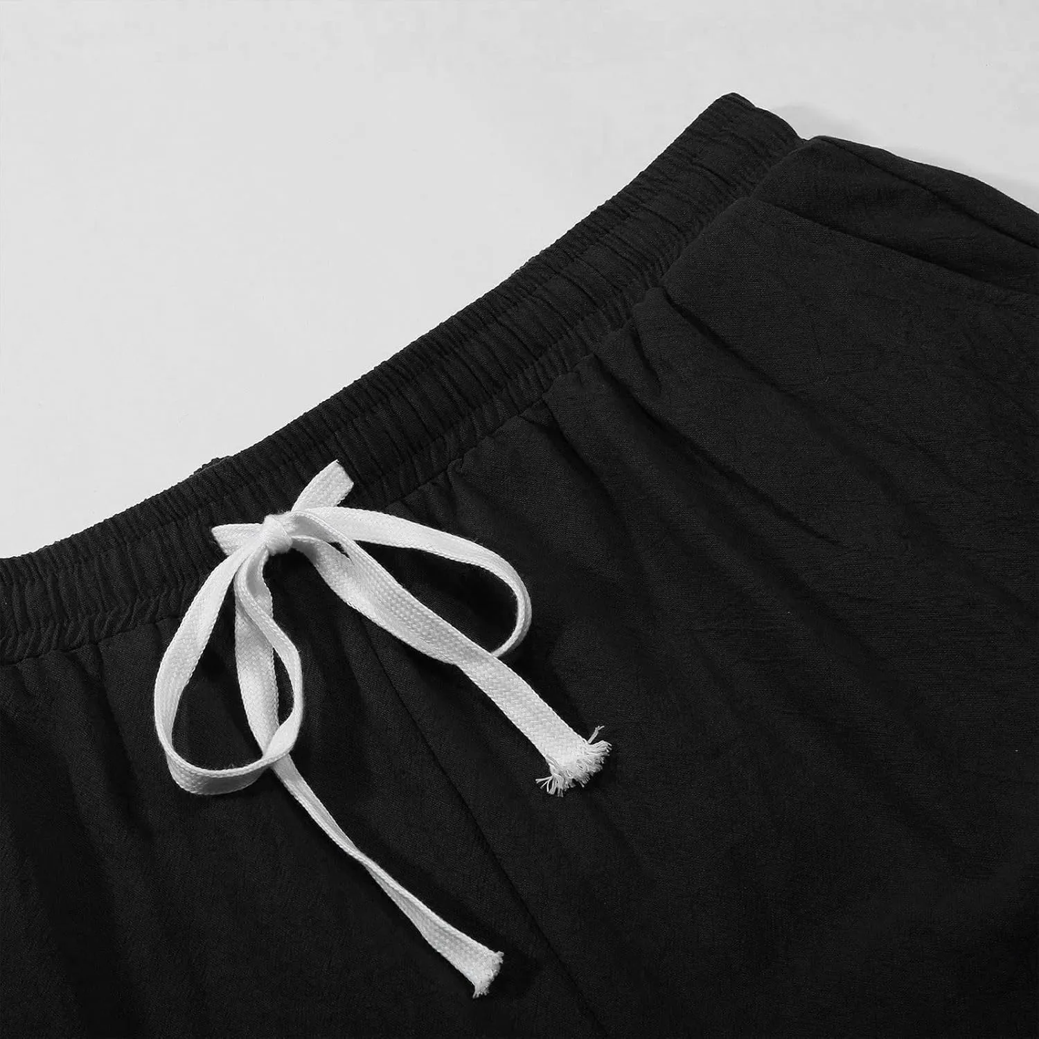 Men's Sweatpants Summer Drawstring Elastic Waist Fit Pockets Breathable Soft Fit Summer Fresh Running Trousers
