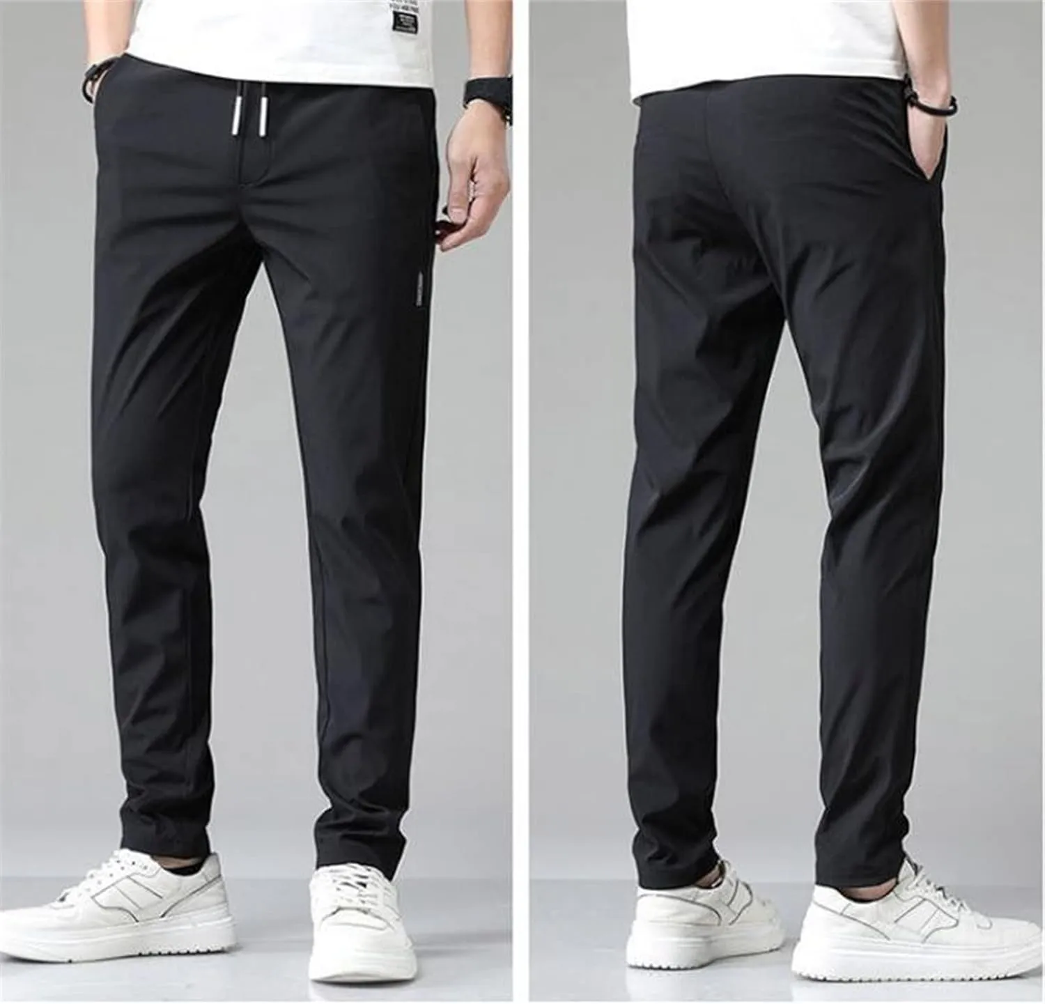 Men's Sweatpants Summer Drawstring Elastic Waist Fit Pockets Casual Loose Sport Clothes Cute Running Trousers