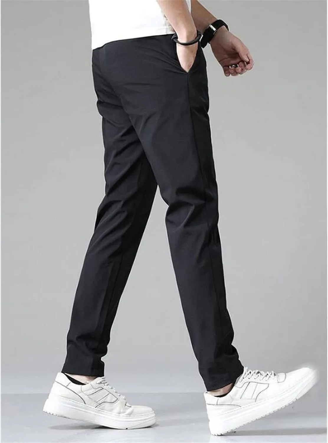 Men's Sweatpants Summer Drawstring Elastic Waist Fit Pockets Casual Loose Sport Clothes Cute Running Trousers