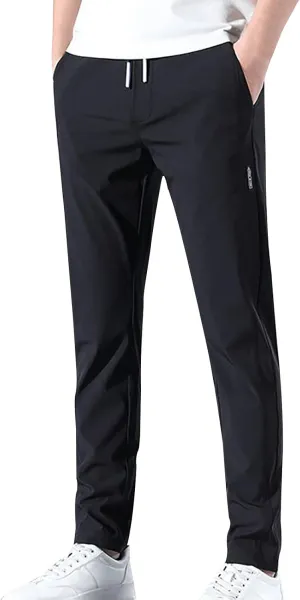 Men's Sweatpants Summer Drawstring Elastic Waist Fit Pockets Casual Loose Sport Clothes Cute Running Trousers
