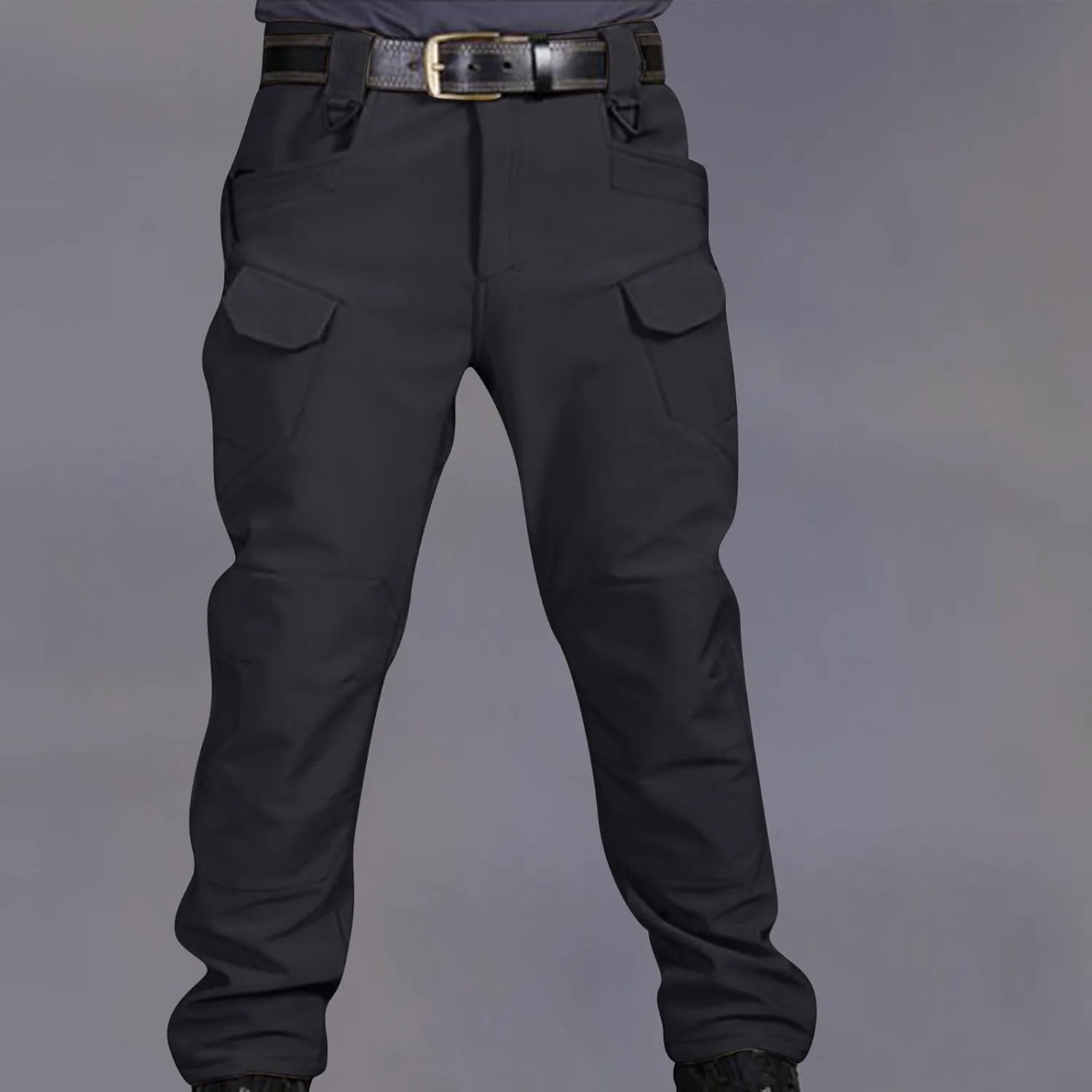 Men's Tactical Pants Ripstop Stretch Water Resistant Thickened Cargo Work Pant Military Hiking Multi-Pockets Trousers